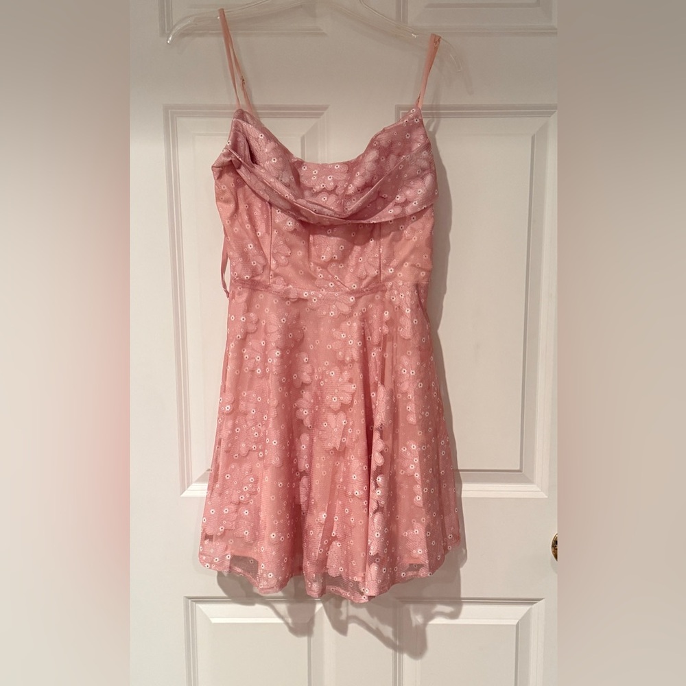 Hello Molly Pink Floral Mini Dress